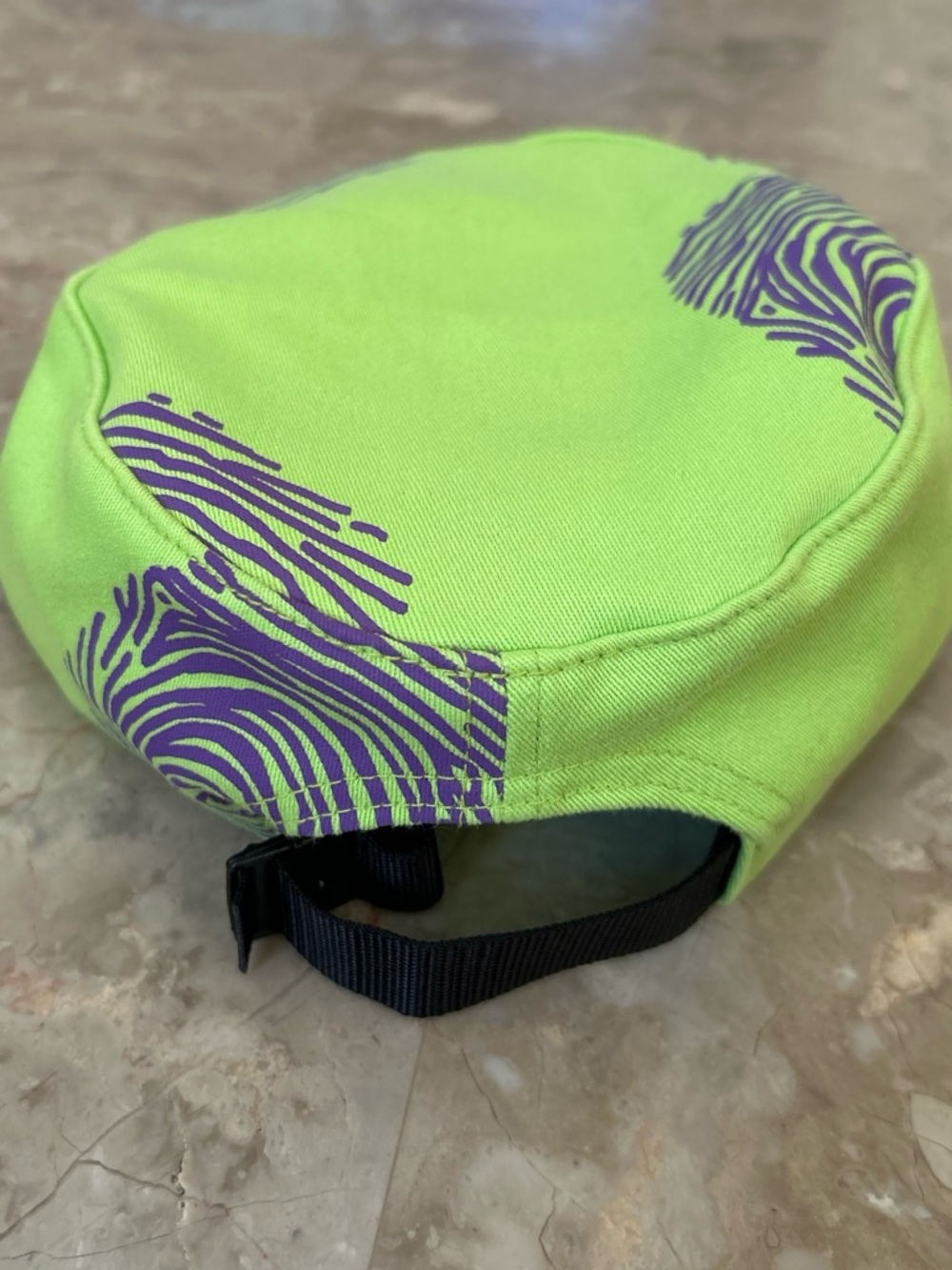 Golf Wang Fingerprint Camp Cap Hat Made USA Neon Green Purple Strapback - Picture 2 of 7